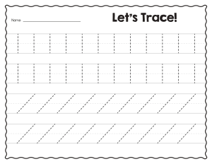 Tracing Practice Worksheets