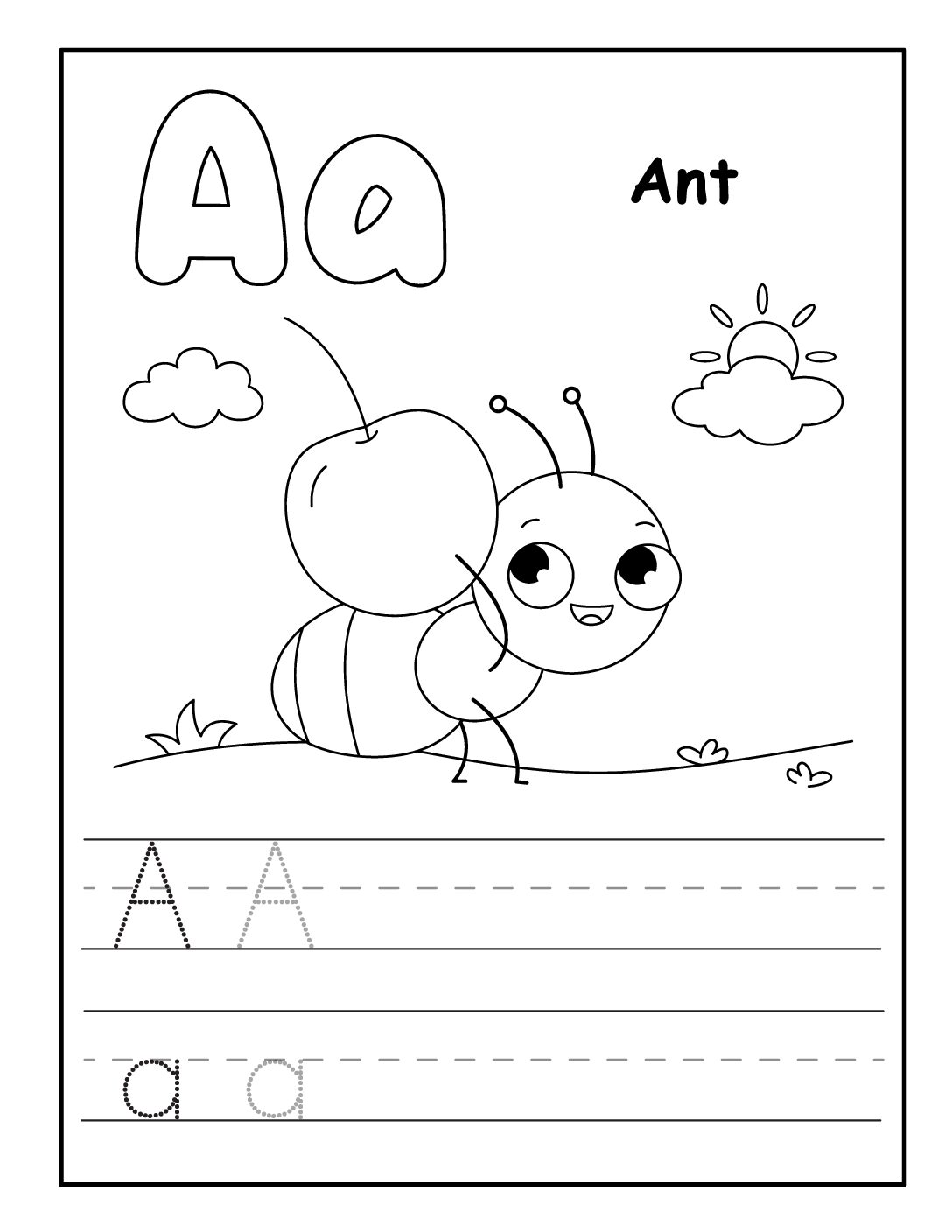 Animal Alphabet Coloring Pages
